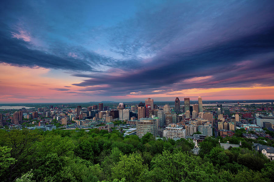 Architecture Photograph - Beautiful Cloud Over The Montreal City by D3sign