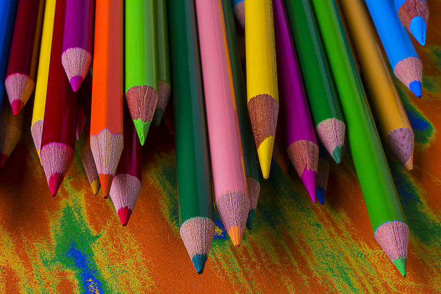 Colored Photograph - Beautiful Colored Pencils by Garry Gay