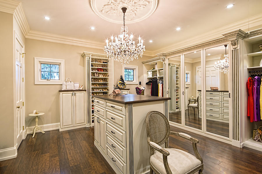 Beautiful custom closet in an estate home Photograph by TerryJ