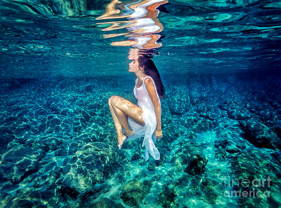 Beautiful dance underwater Photograph by Anna Om