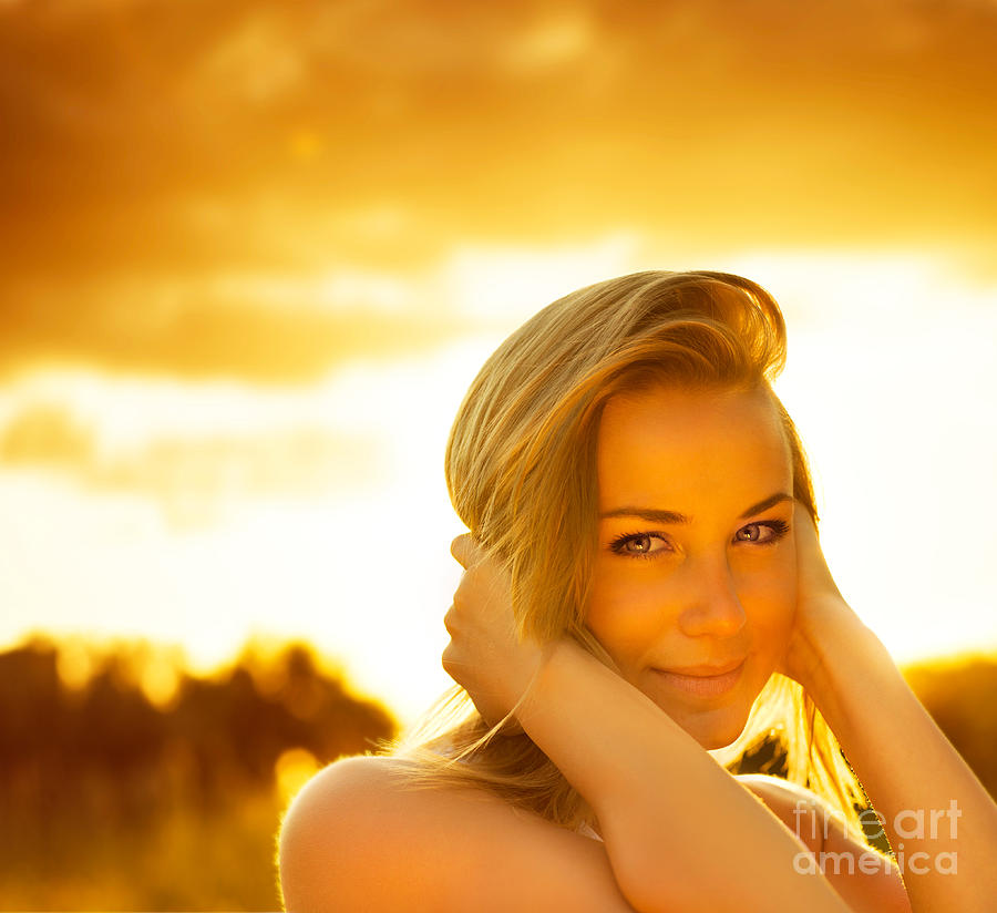 Beautiful Female Over Sunset Photograph By Anna Om Pixels