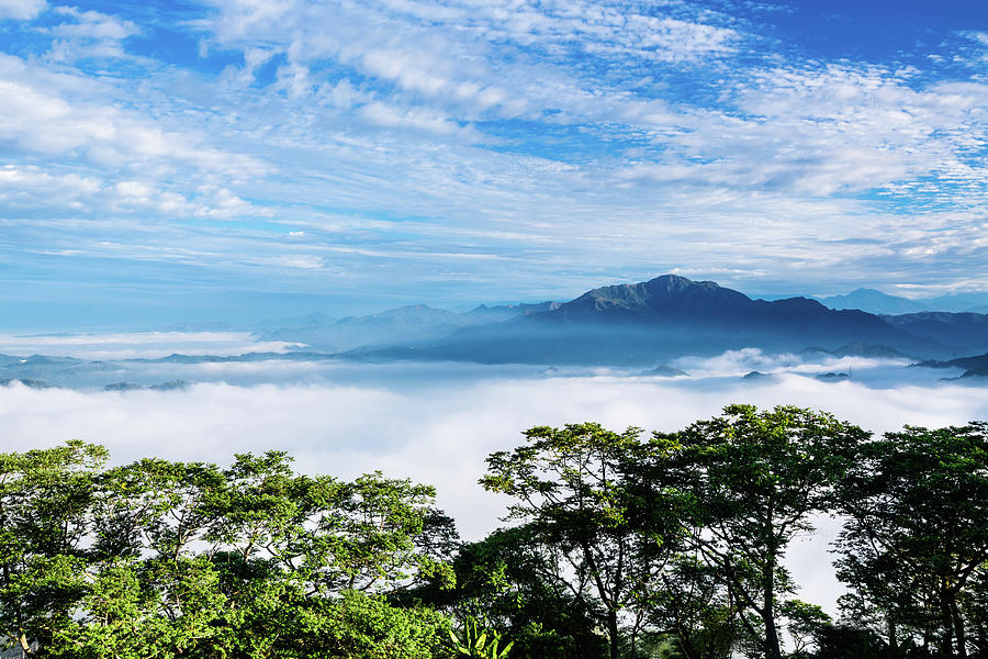 Beautiful Fluffy Clouds At Mountain Photograph by Wan Ru Chen