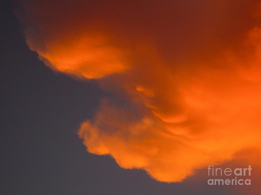 Beautiful Golden Sunset Clouds. Photograph by Robert Birkenes