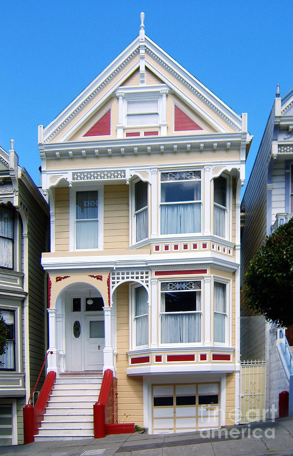 beautiful home in San Francisco Digital Art by Wernher Krutein
