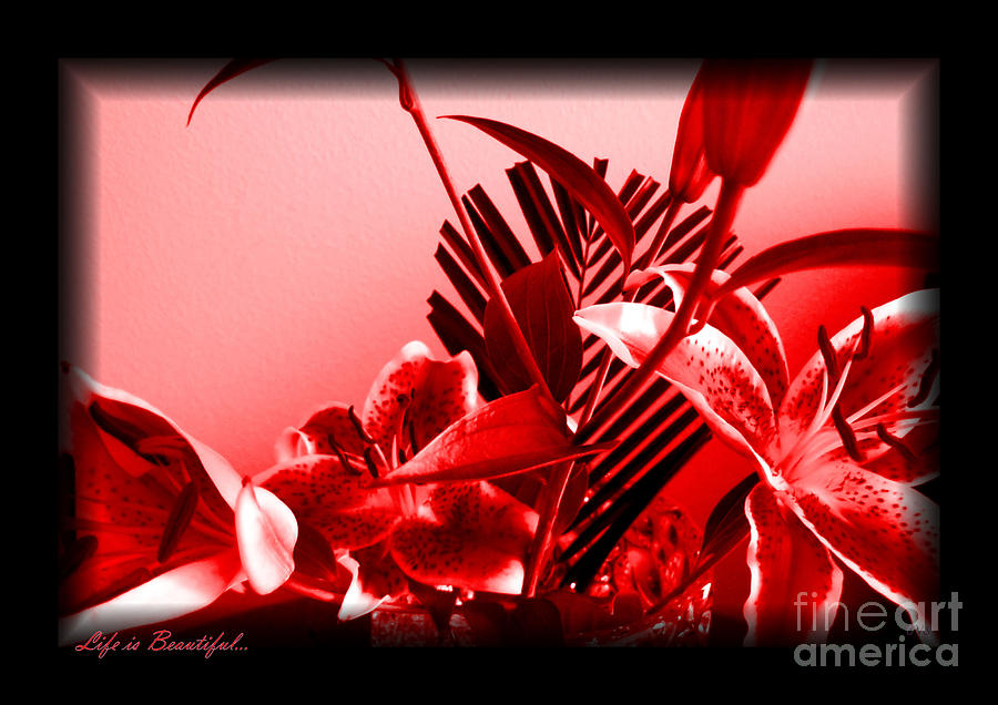 Beautiful Lilies. SPECIAL Mixed Media by Oksana Semenchenko