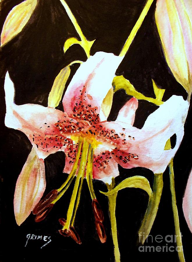 Beautiful Lily Painting by Carol Grimes