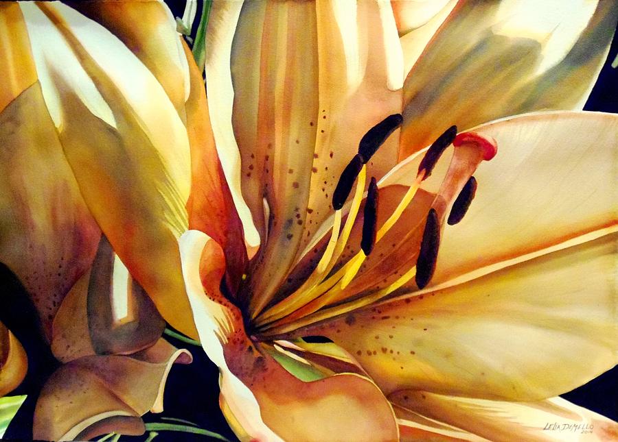 Beautiful Lily Painting by Lelia DeMello