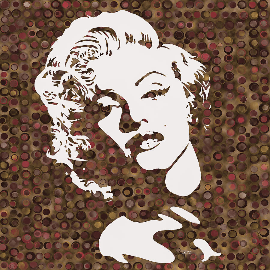 Celebrity Painting - Beautiful Marilyn Monroe digital artwork by Georgeta Blanaru