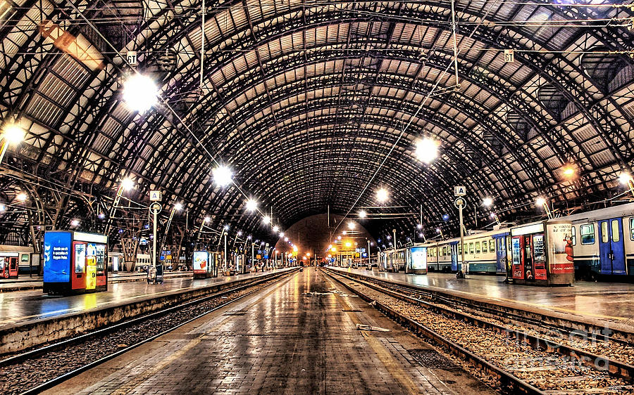 Beautiful Milan Train Station Mixed Media by Marvin Blaine
