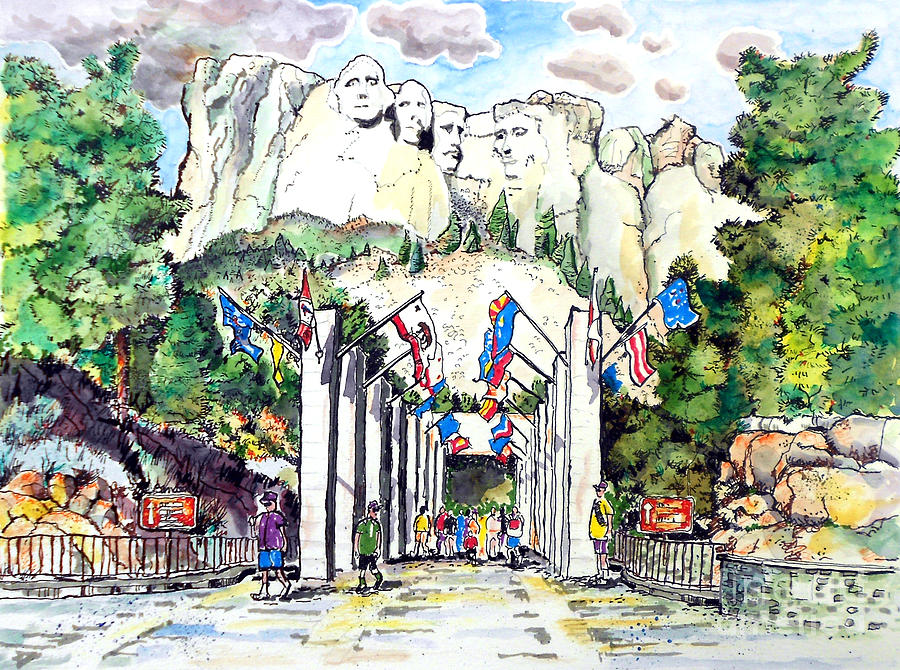 Beautiful Mt. Rushmore Painting by Terry Banderas