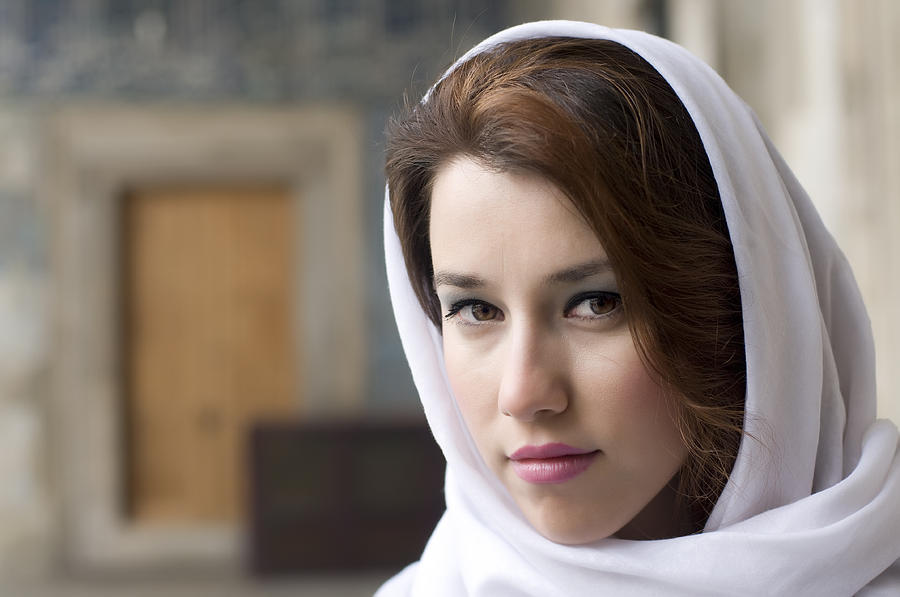 Beautiful muslim woman wearing headscarf Photograph by 1001nights