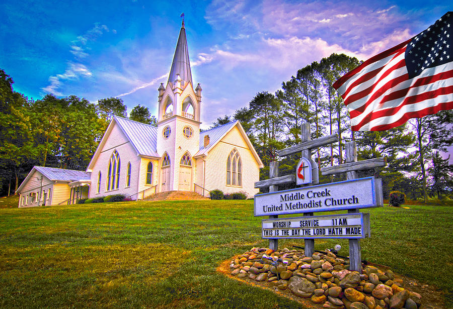 Beautiful Old Smoky Mountain Church Photograph by Randall Branham