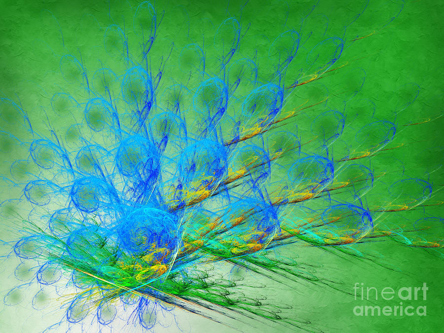 Beautiful Peacock Abstract 1 Digital Art by Andee Design