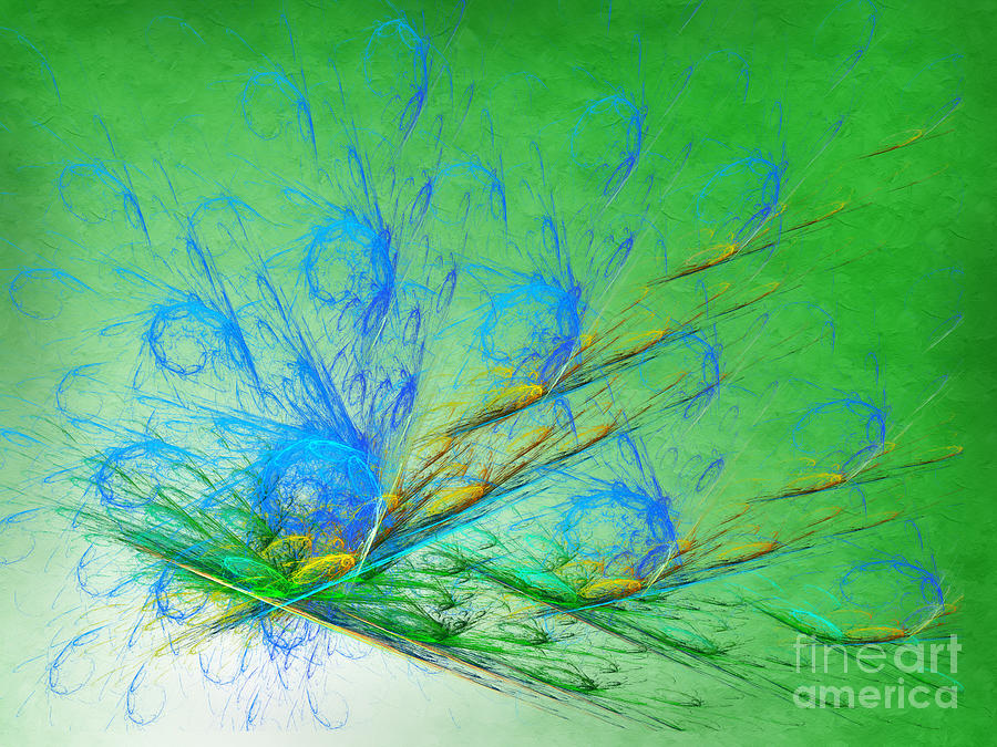 Beautiful Peacock Abstract 2 Digital Art by Andee Design