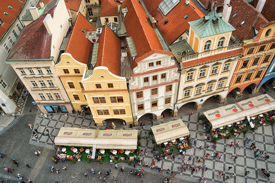 Beautiful prague from above - lovely old houses Photograph by Matthias Hauser
