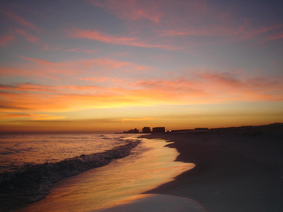 Sunset Photograph - Beautiful Relaxing Beach Sunset by Angie Eckman