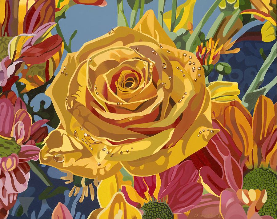 Flower Painting - Beautiful Rose by Darrell Hopkins
