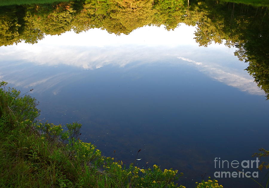 Beautiful Sky Reflections in a small Lake at Davis. West Virginia. Photograph by Robert Birkenes