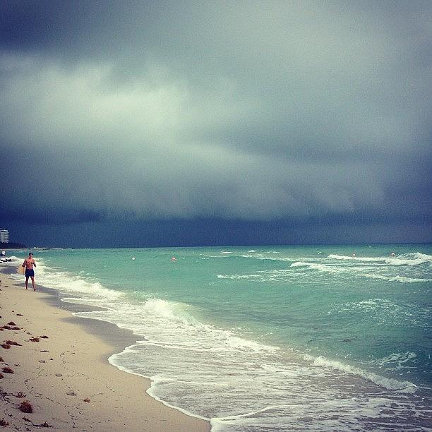 Beautiful Storm On South Beach Photograph by Derek Kaplan