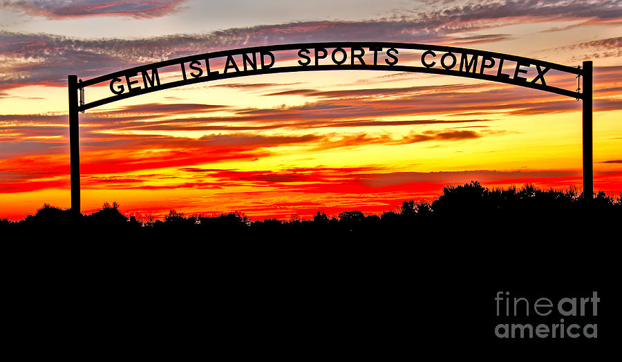 Beautiful Sunset And Emmett Sport Comples Photograph by Robert Bales