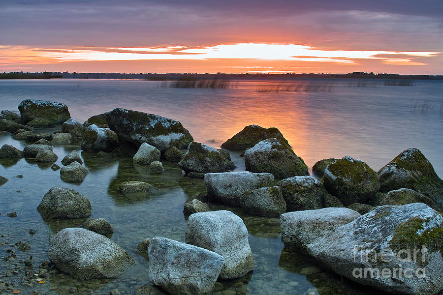 Beautiful Sunset at Lough Ennell Photograph by William Cleary - Fine ...