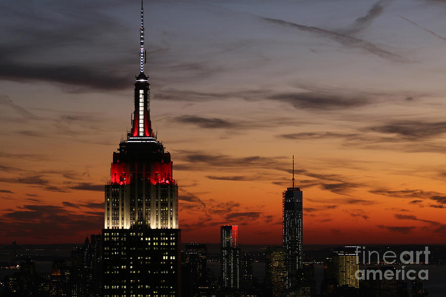 Beautiful sunset from Top of the Rock Photograph by Steven Spak