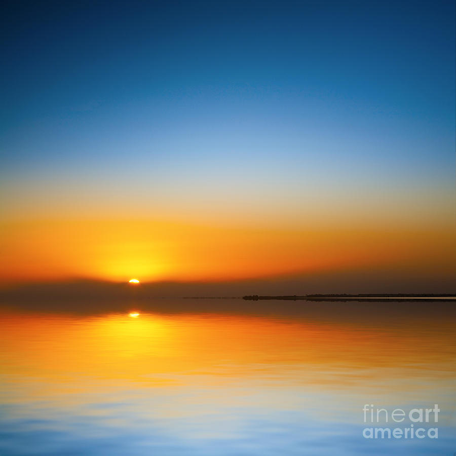 Sunset Photograph - Beautiful Sunset Over Water by Colin and Linda McKie