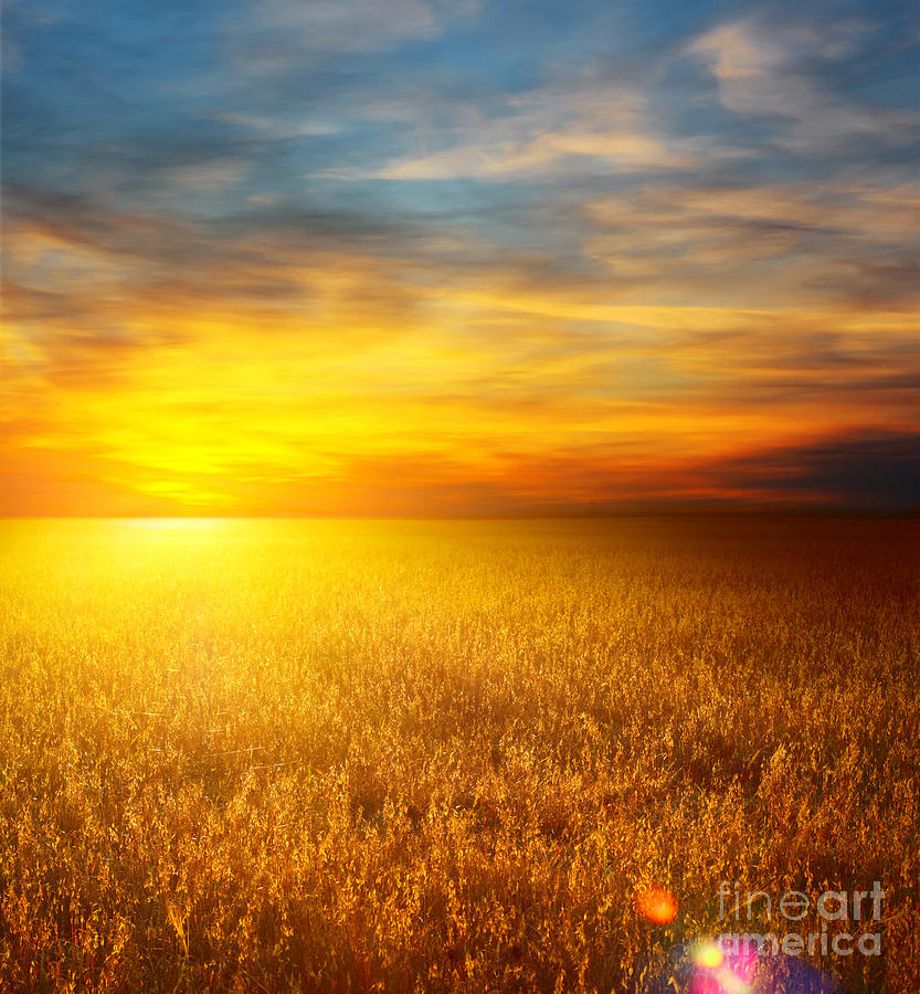 Fall Photograph - Beautiful Sunset Paintings by Boon Mee