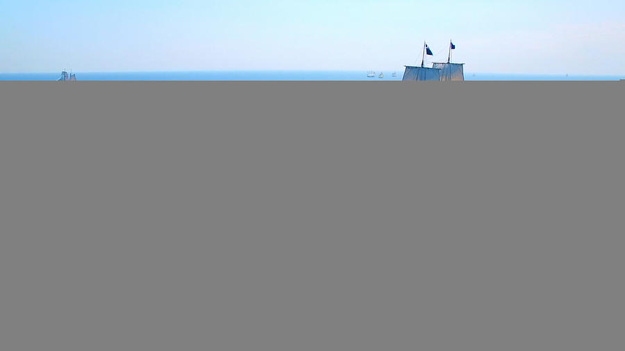 Beautiful tall ship sailing deep blue waters toward adventure Photograph by JamesBrey