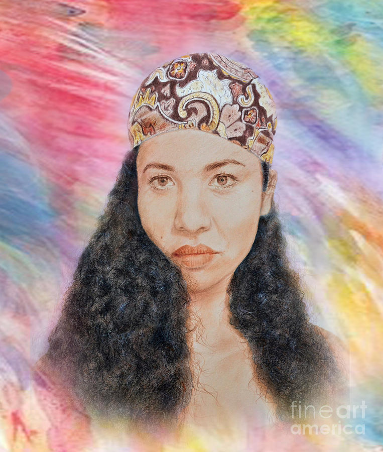 Portrait Digital Art - Beautiful Thai  Artist and Model Dao Version III by Jim Fitzpatrick