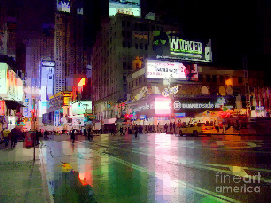 Beautiful Times Square - The Lights of New York Photograph by Miriam Danar