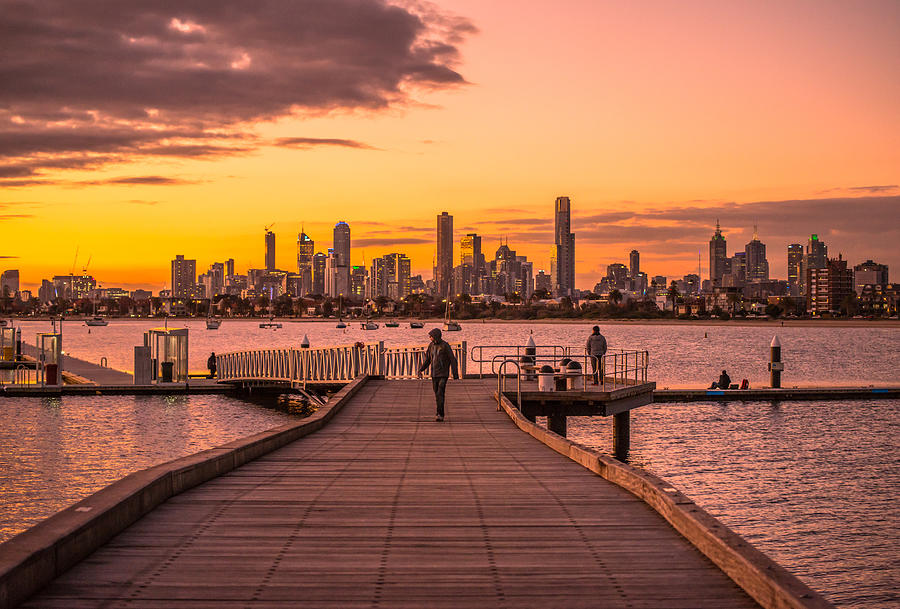 Beautiful twilight, Melbourne, Australia. Photograph by Boy_Anupong