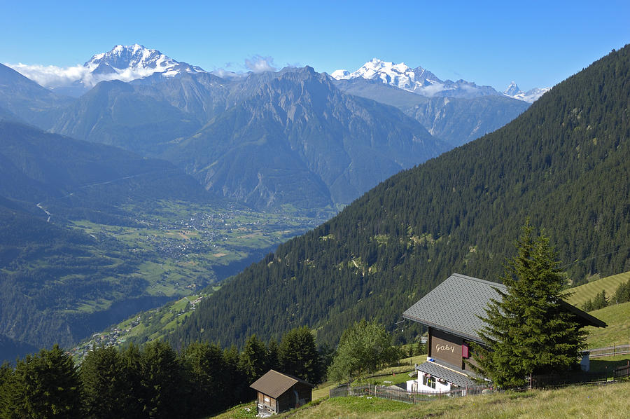 Beautiful view from Riederalp - swiss alps Photograph by Matthias Hauser