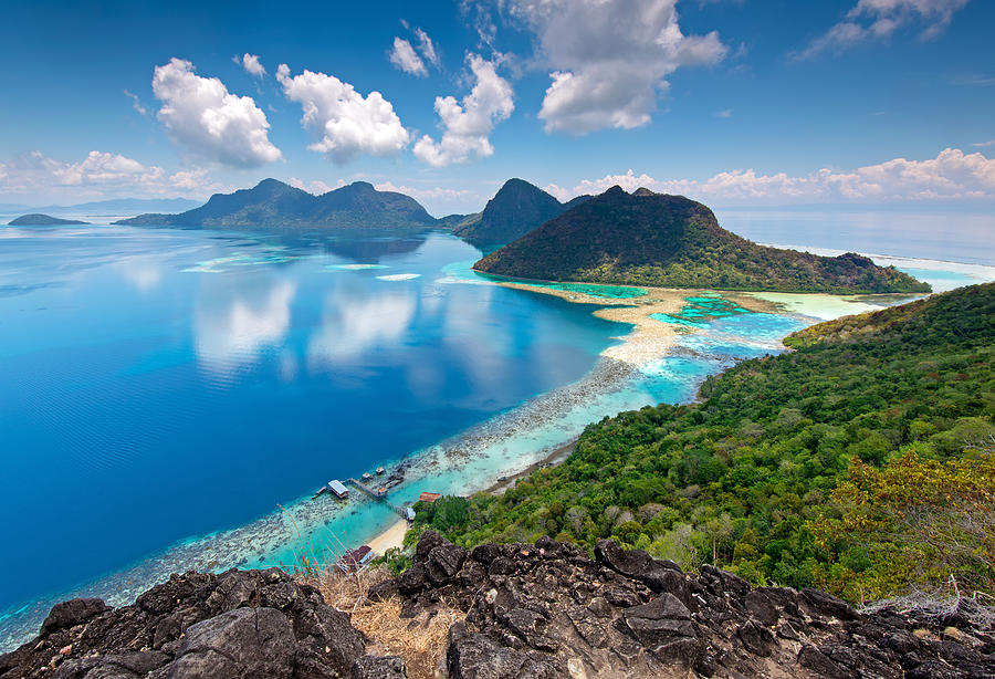 Beautiful View from the Top of Bohey Dulang Island Photograph by Nora Carol Photography
