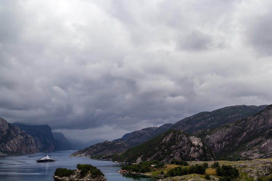 Beautiful view of Lysefjord  Photograph by Aldona Pivoriene