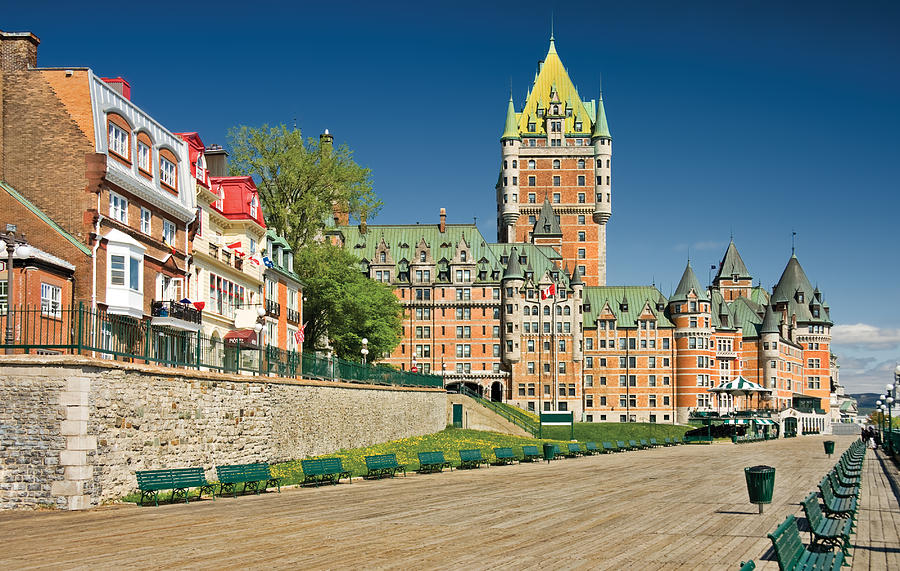 Beautiful view of the Chateau Frontenac Hotel in Quebec Photograph by Orava