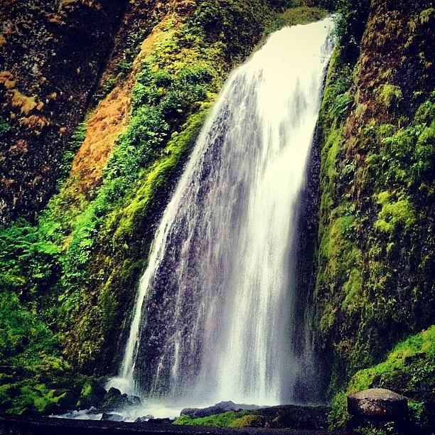Summer Photograph - Beautiful Wahkeena Falls In The by Mike Warner