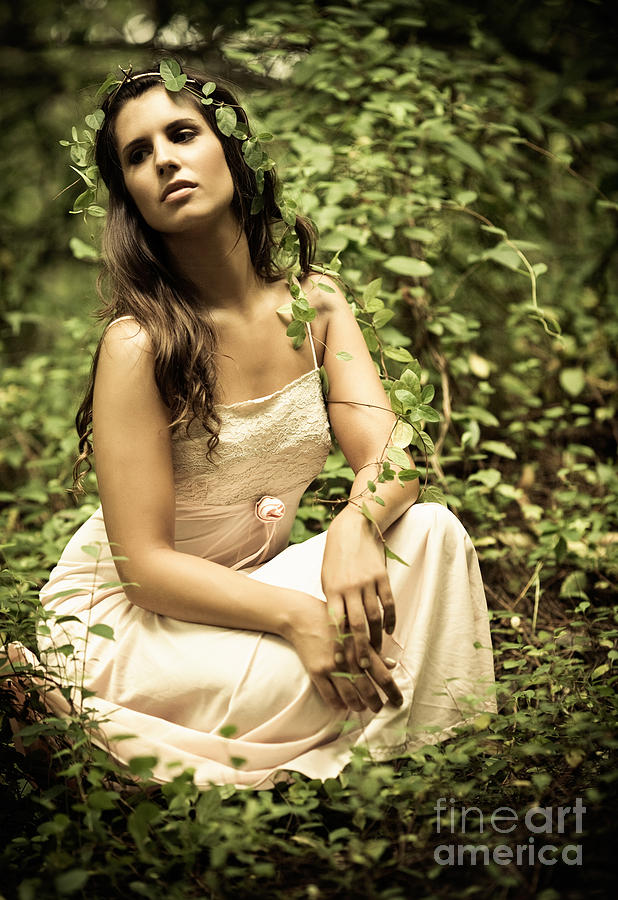 Beautiful Woman As Earth Goddess In The Forest Photograph By Joe Fox Fine Art America 7318