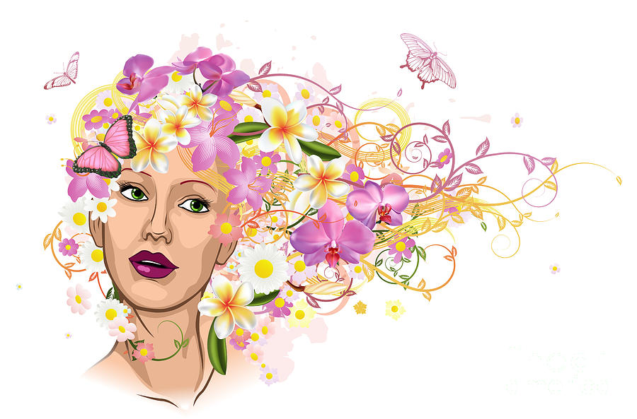 flowers made of hair