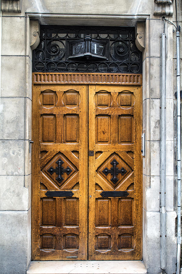 Beautiful Wooden Paris Door Photograph by Georgia Clare