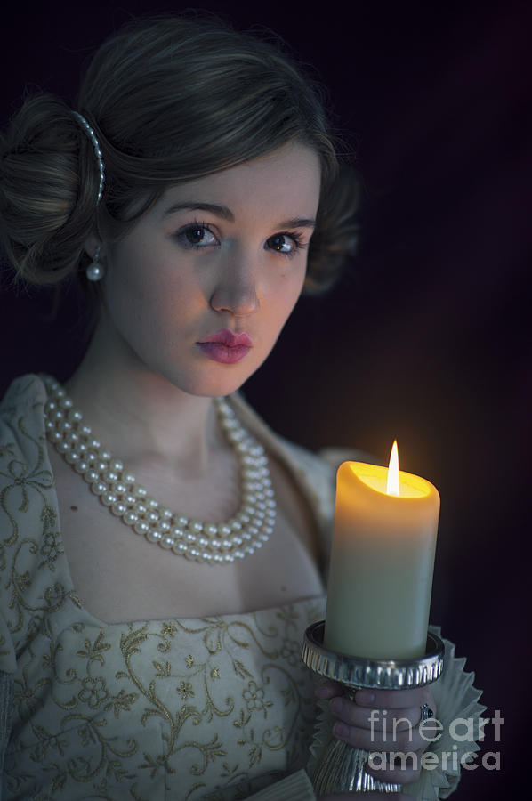 Beautiful Young Medieval Woman With Candle Photograph By Lee Avison