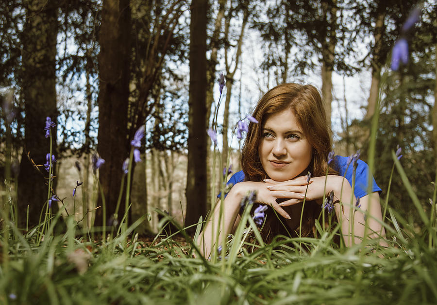 Beautiful young woman in the woods Photograph by Theasis