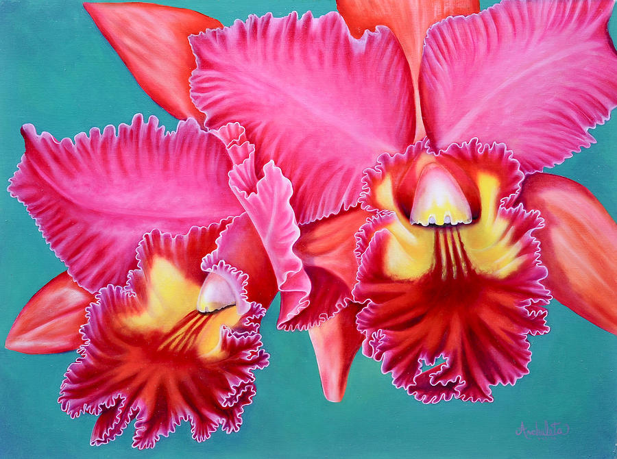 Beauty of a Flower - Cattleya Orchid Painting by Ruben Archuleta - Art Gallery