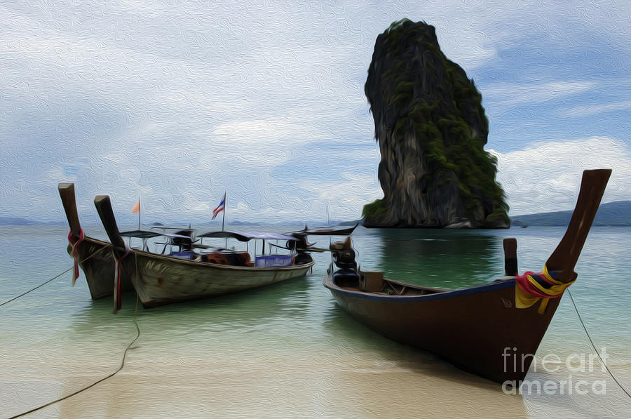 Beauty Of Boats Thailand 5 Photograph by Bob Christopher