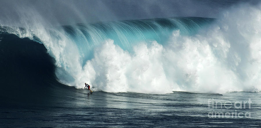 Beauty Of Surfing Jaws Maui 1 Photograph by Bob Christopher