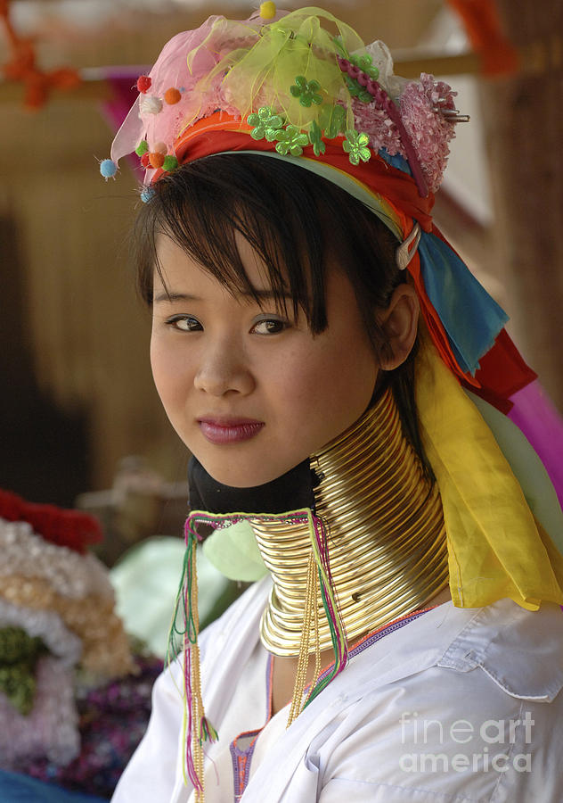 Beauty Of Thailand Long Necked Women 1 Photograph by Bob Christopher
