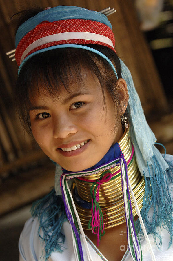 Long Necks Photograph - Beauty Of Thailand Long Necked Women 3 by Bob Christopher