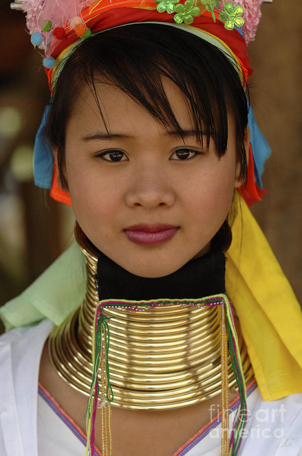 Long Necks Photograph - Beauty Of Thailand Long Necked Women 4 by Bob Christopher
