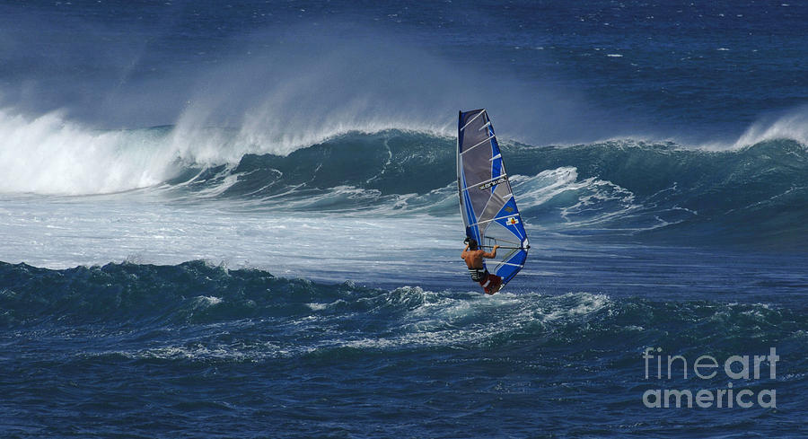 Surfing Photograph - Beauty Of Wind Surfing Hawaii by Bob Christopher