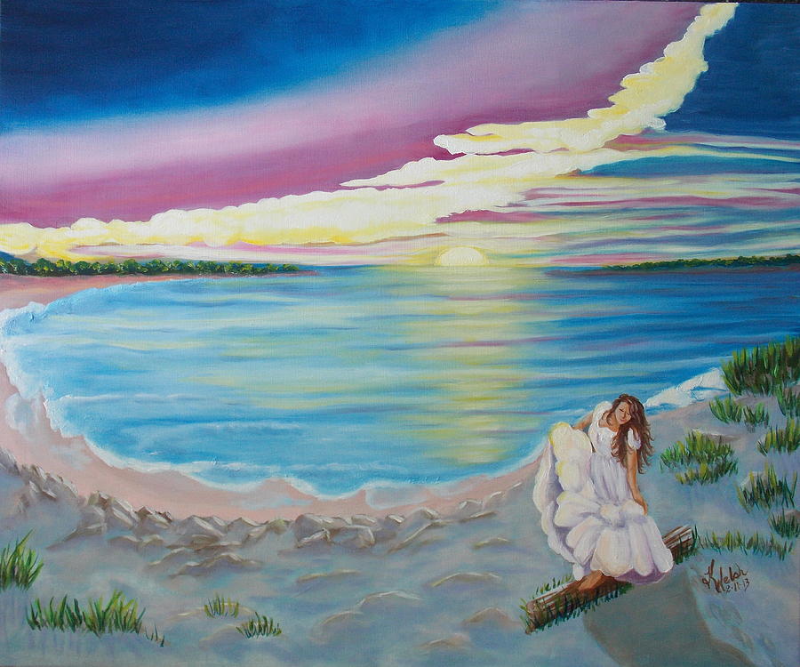 Sunset Painting - Beauty on the Bay by Kathern Ware